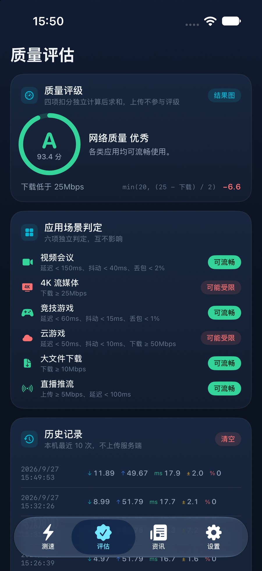 质量评级与场景判定
